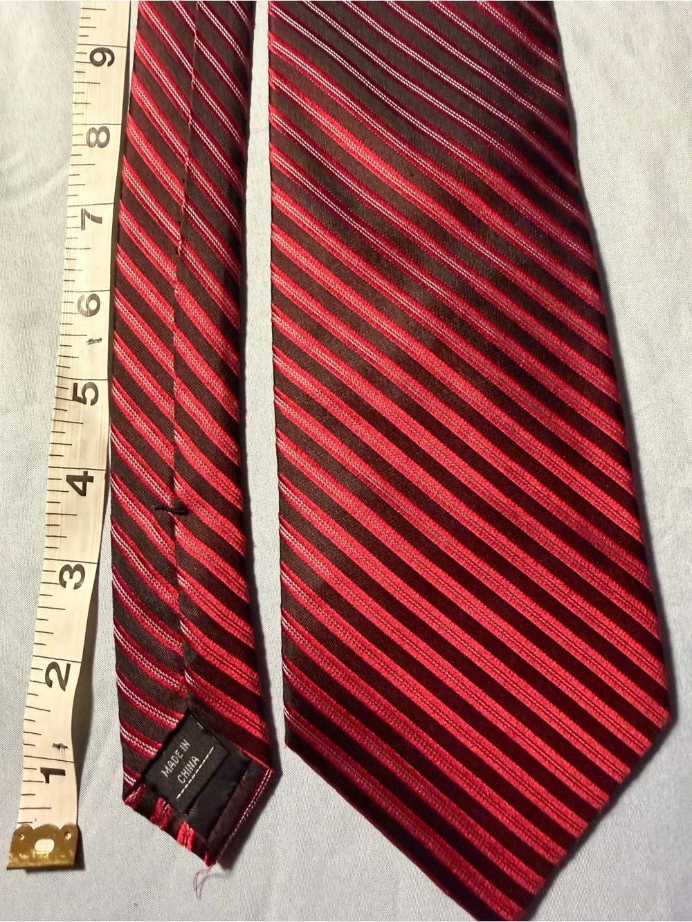 j.ferrar Red and Black Diagonal Stripe Tie